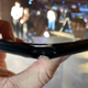 The display of the Razr pulls away from the body of the phone